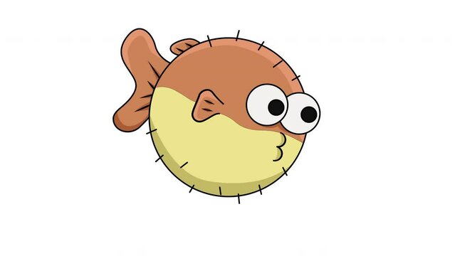 animated video of the puffer fish icon