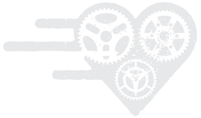 Heart made out of bike sprocket