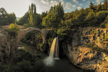 the bridge over the river