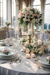wedding reception table setting