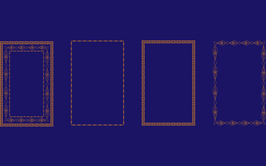 Collection of decorative frame and border design