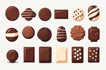 chocolate isolated vector style illustration