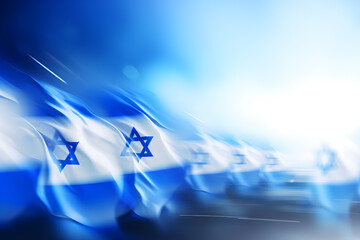 Abstract Israel patriotic background blue and flag colors