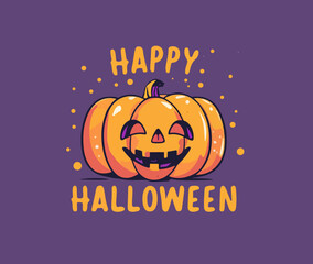 Happy Halloween spooky face for t-shirt design 