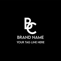 Obraz premium BC letter logo creative design with vector graphic, BC simple and modern logo in triangle shape. Vector illustration