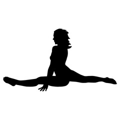 silhouette of a woman doing yoga