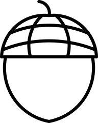 Minimalist silhouette of an acorn