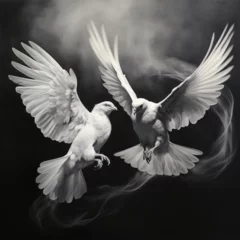 Fotobehang white dove flying © Gabriele