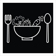 vegetarian food icon vector design template