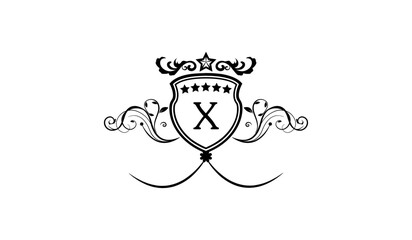 invitation card with rings logo X