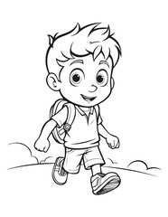 Young boy ready for school