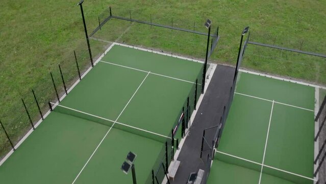 Padle tennis court outside in Sweden