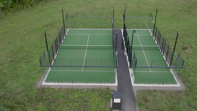 Padle tennis court outside in Sweden