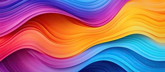 Vibrant wavy stripes for design and backdrop