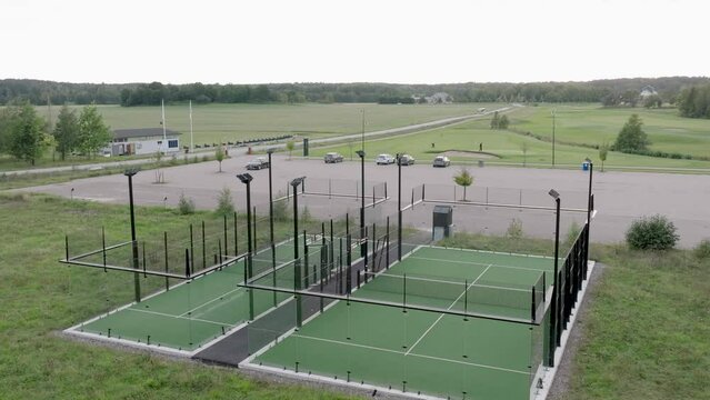 Padle tennis court outside in Sweden