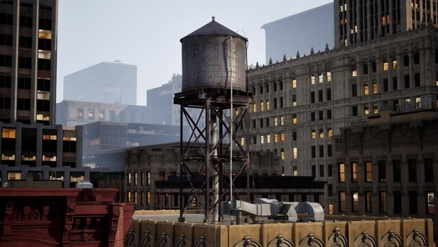 new york water tower tank detail