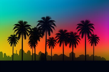 Obraz premium Amazing tropical sunset background