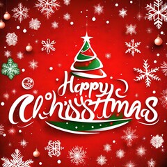 christmas card with christmas tree