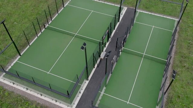 Padle tennis court outside in Sweden