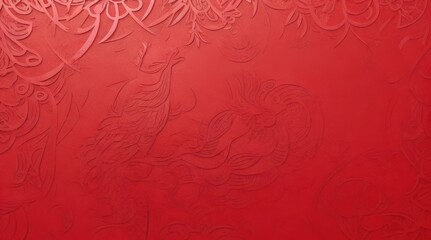 January 22, Chinese New Year, Spring Festival, red paper cut art, background