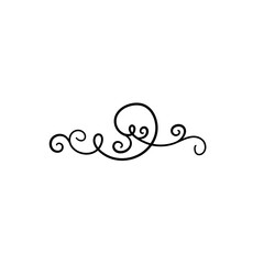  flourish swirls vector. decorative elements.