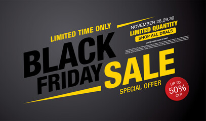 Black friday sale banner layout design