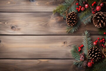 Marry Christmas Background wood and balls bright wallpaper