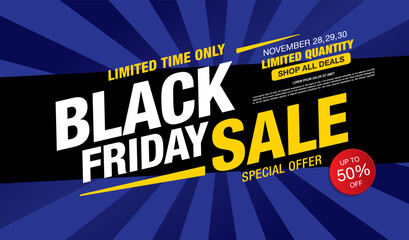 Black friday sale banner layout design