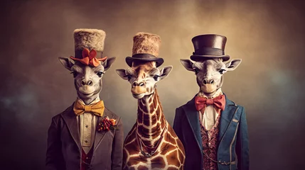 Gardinen Giraffes dresed as Magician © Annika