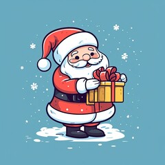 cartoon Christmas Santa Claus vector clipart
