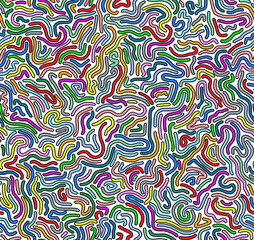 Abstract color drawing of geometric shapes.Seamless pattern.