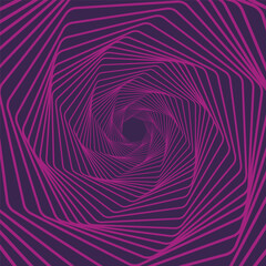 Wireframe, twisted tunnel. Abstract background swirling line. Vector illustration.