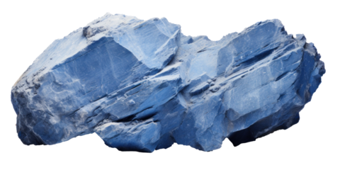 blue heavy rock, png file of isolated cutout object on transparent background