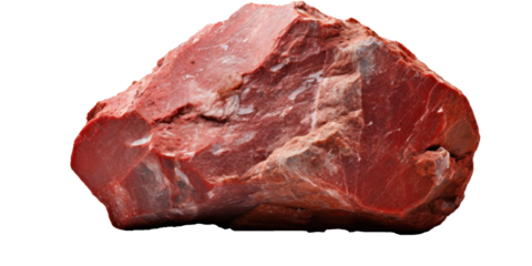 red heavy rock, png file of isolated cutout object on transparent background