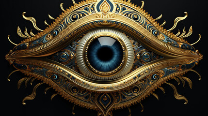 The All-Seeing Eye Shaping the World. A captivating photo showcasing the Masonic symbol of the Providence Eye