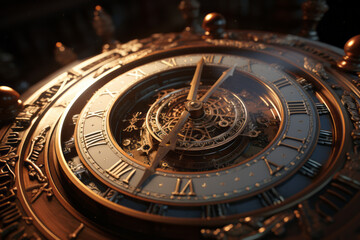 Astronomical clock, A quantum clock measuring time with incredible precision, highlighting the use...
