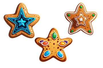 Christmas Star Gingerbread, Christmas gingerbread cookie, Christmas star shapes