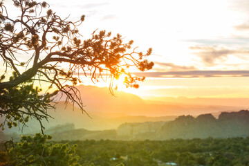 Mountains on sunrise