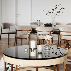 table, restaurant, interior, kitchen, glass, dinner, dining, home, food, room, decoration, setting, decor, cafe, wedding, party, furniture, lunch, design, house, chair, plate, breakfast, style, luxury