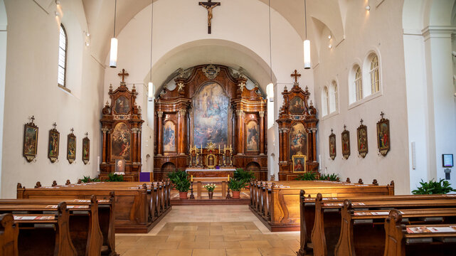 Interior of the Capuchin Church or Kapuzinerkirche in Vienna Austria