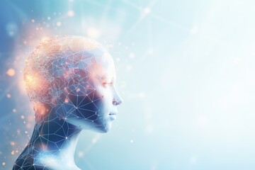 Obraz premium The concept of artificial intelligence in the modern digital world