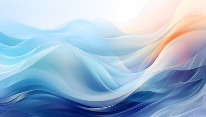 Fototapeta premium Abstract winter background with flowing blue and white wavy lines, perfect for New Year celebration. Ideal for text and design, resembling frozen ocean waves.