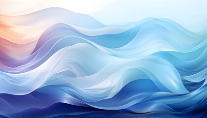 Fototapeta premium Abstract winter background with flowing blue and white wavy lines, perfect for New Year celebration. Ideal for text and design, resembling frozen ocean waves.