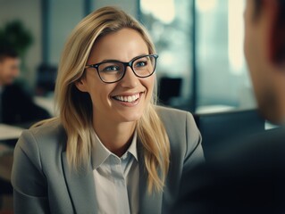 Fototapeta premium portrait of a smiling businesswoman