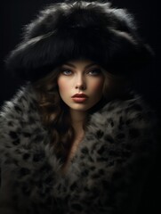 Fototapeta premium portrait of a woman in hat