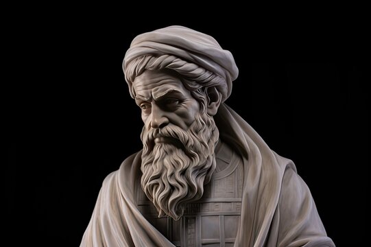 Ibn Rushd marble statue, the great andalusian thinker