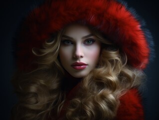 Naklejka premium portrait of a woman with red hair