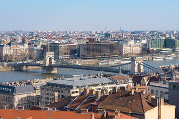 Budapest with the Chain Bridge and the Danube river