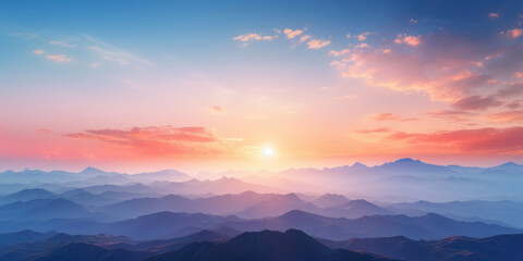 A beautiful sunset over a majestic mountain range. Perfect for travel blogs, nature websites, and inspirational content