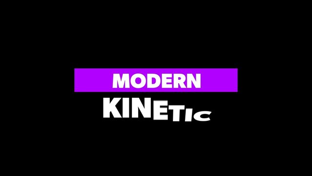 Modern Kinetic Lower Third Typography Title